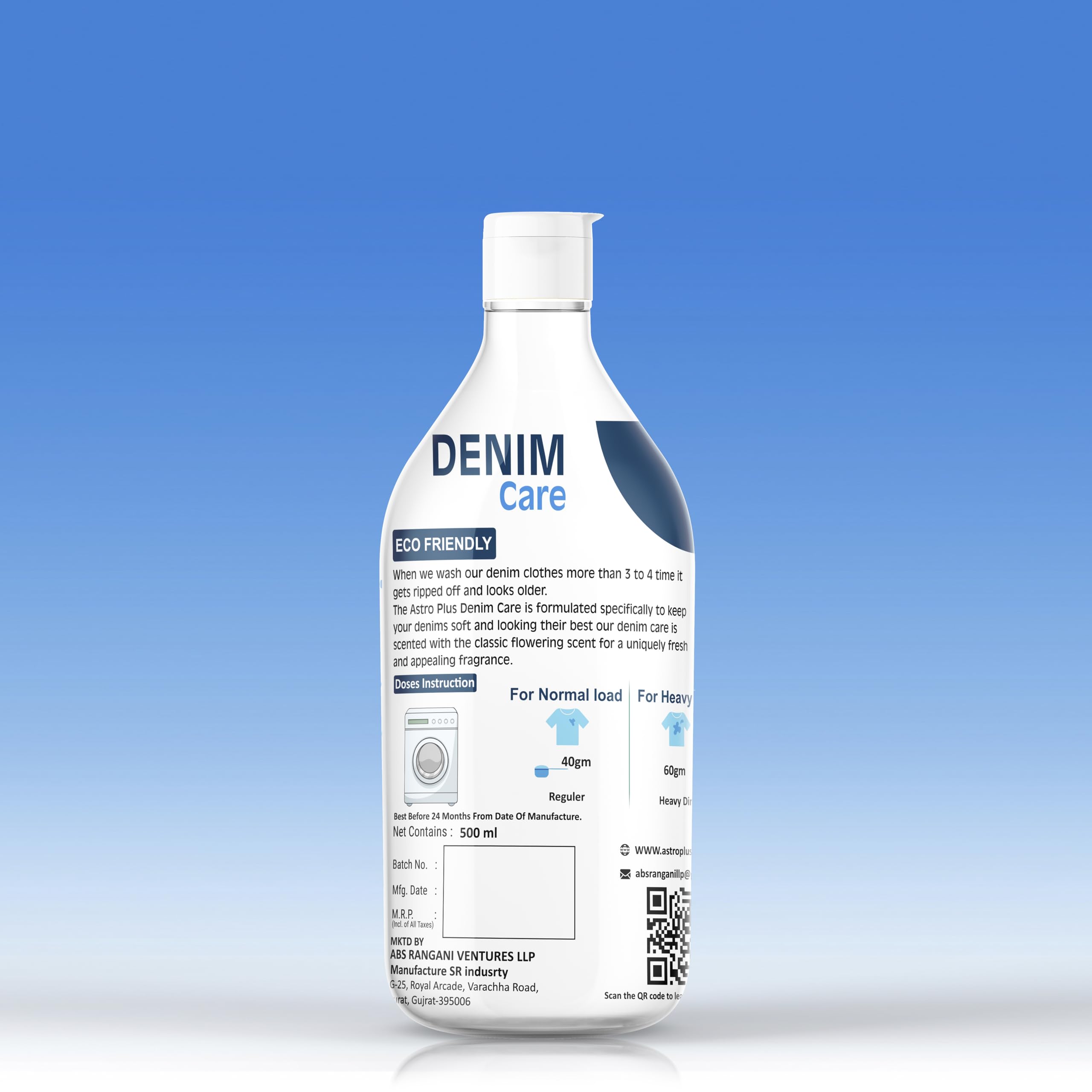 Astro Plus+ No 1 Special Denim Care Liquid Wash- 500 ml I Ultimate Solution For Washing All Your Denim and Jeans-Jacket