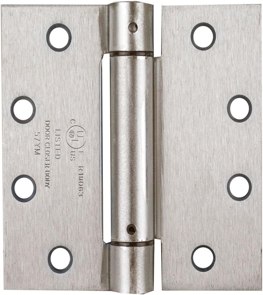 CPS4540-US15-M CPS Series Imperial USA 4.5 x 4.0 in. Satin Nickel Full Mortise Spring Hinge-Set of 2, 2 Piece