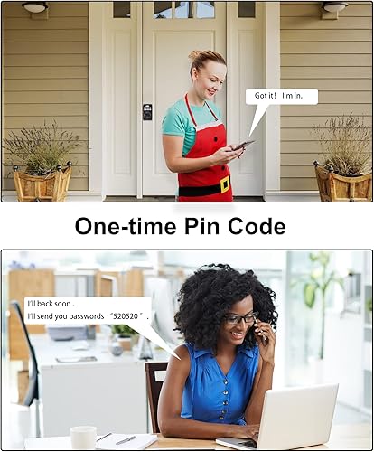Miniatura 6 de Zowill Cerradura de puerta de entrada sin llave con perilla  Cerradura inteligente con teclado electrónico, cerradura inteligente, juego de