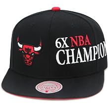 Mitchell & Ness Chicago Bulls NBA Champion Snapback Hat Cap - Black