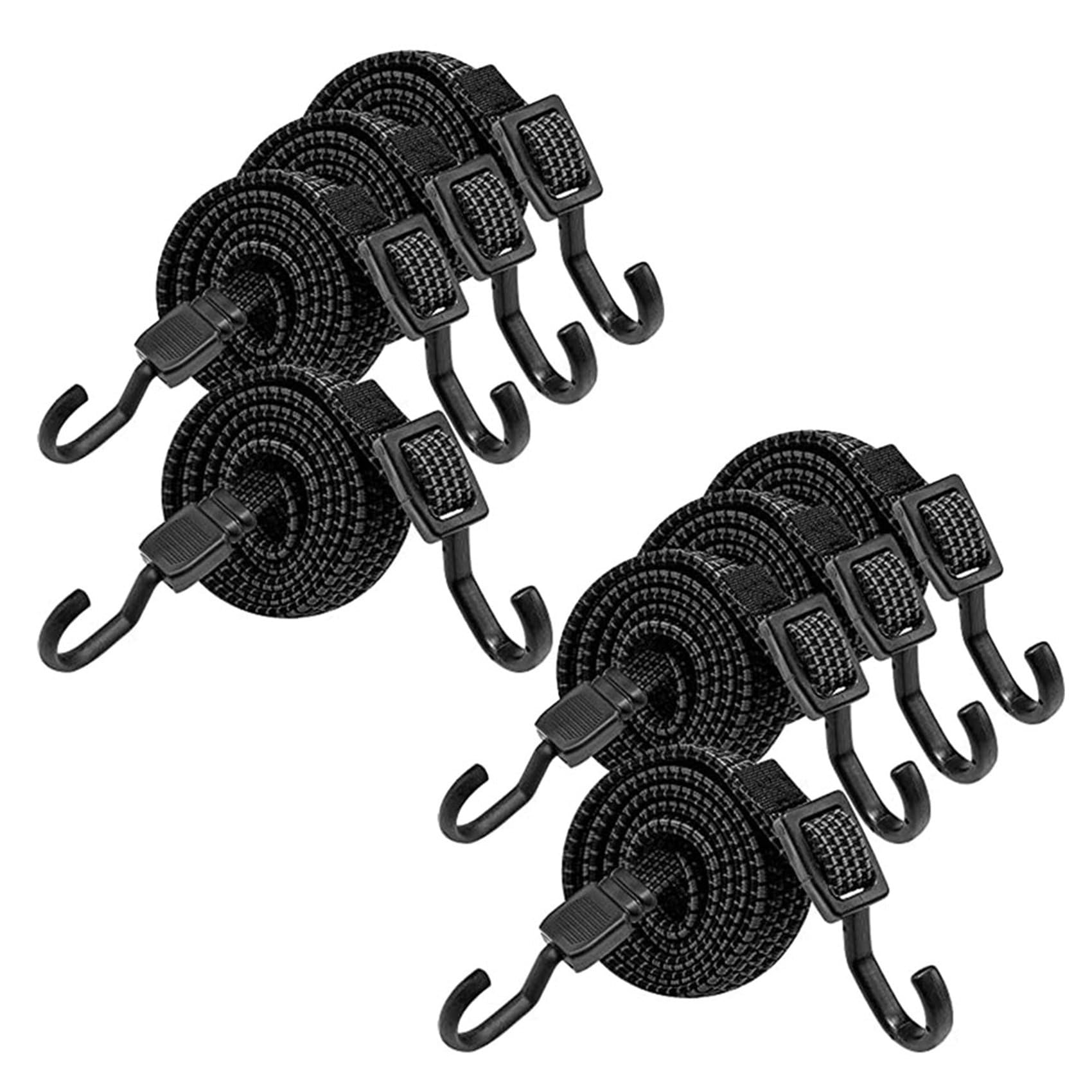 Jnchdghwa Bungee with Hooks,8Pcs Expanders with Hooks,100cm Adjustable Elastic Strap for Bicycle Carriers,Motorcycles