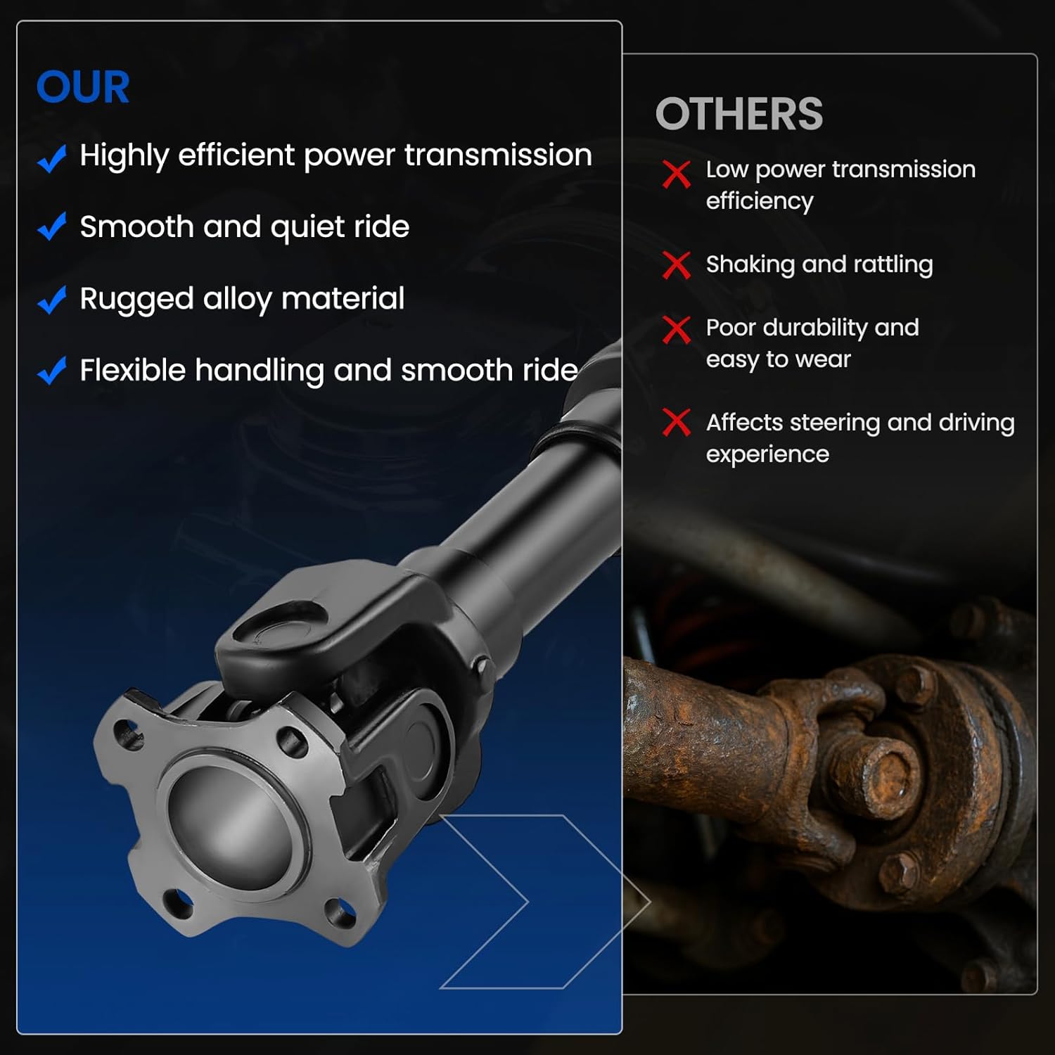 938-209 Front Drive Shaft Complete DriveShaft Assembly Compatible with Nissan 05-15 Armada, 05-19 Frontier, 05-12 Pathfinder, 04-15 Titan, 05-15 Xterra, Compatible with Suzuki 09-12 Equator