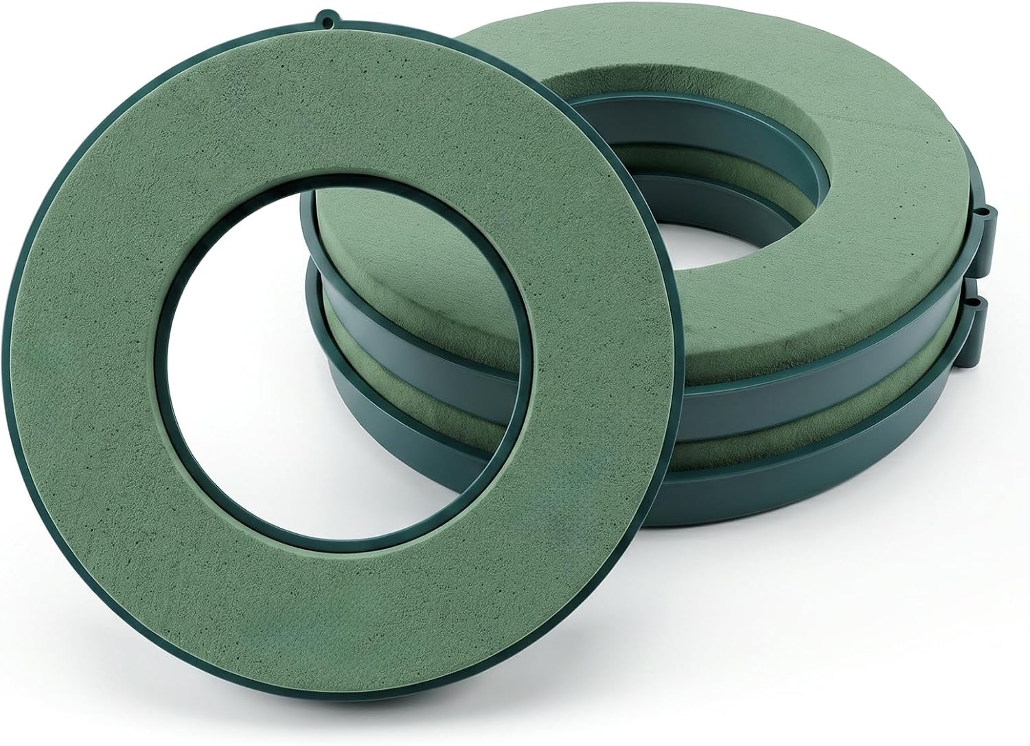 3Pcs Round Floral Foam Ring 10 Inch for Outdoor Planters Wet Foam Green