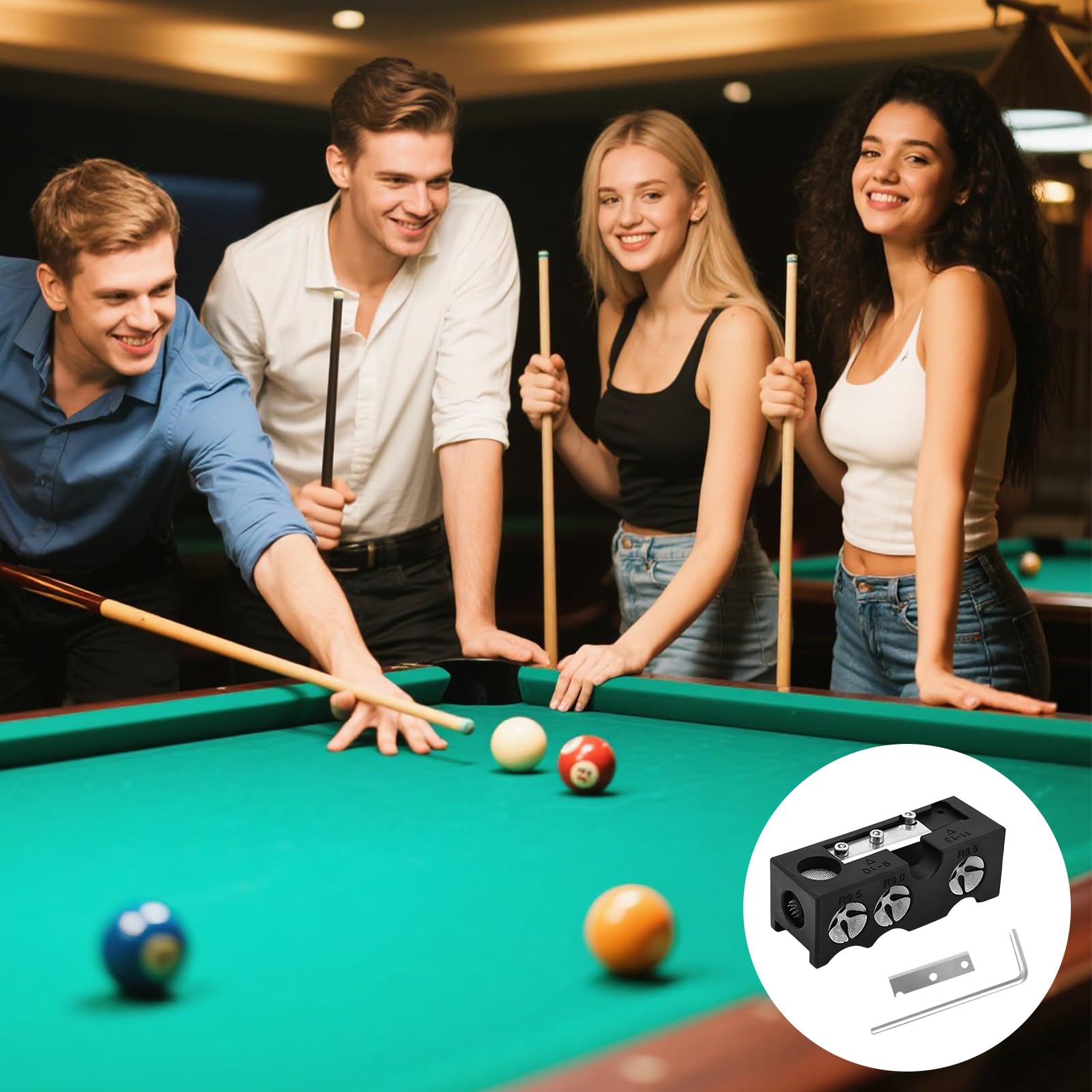 Billard Queue Spitzen Werkzeug 11-in-1 - Professioneller Tip Former Für Pool Queues | Snooker Zubehör