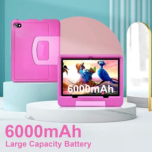Miniatura 4 de OUZRS Tableta para niños Android 12 Kids Tablet 64GB Strong128GB Extensiones 4GB RAM 5G Dual WiFi+GSM Certificación con funda protectora ideal para