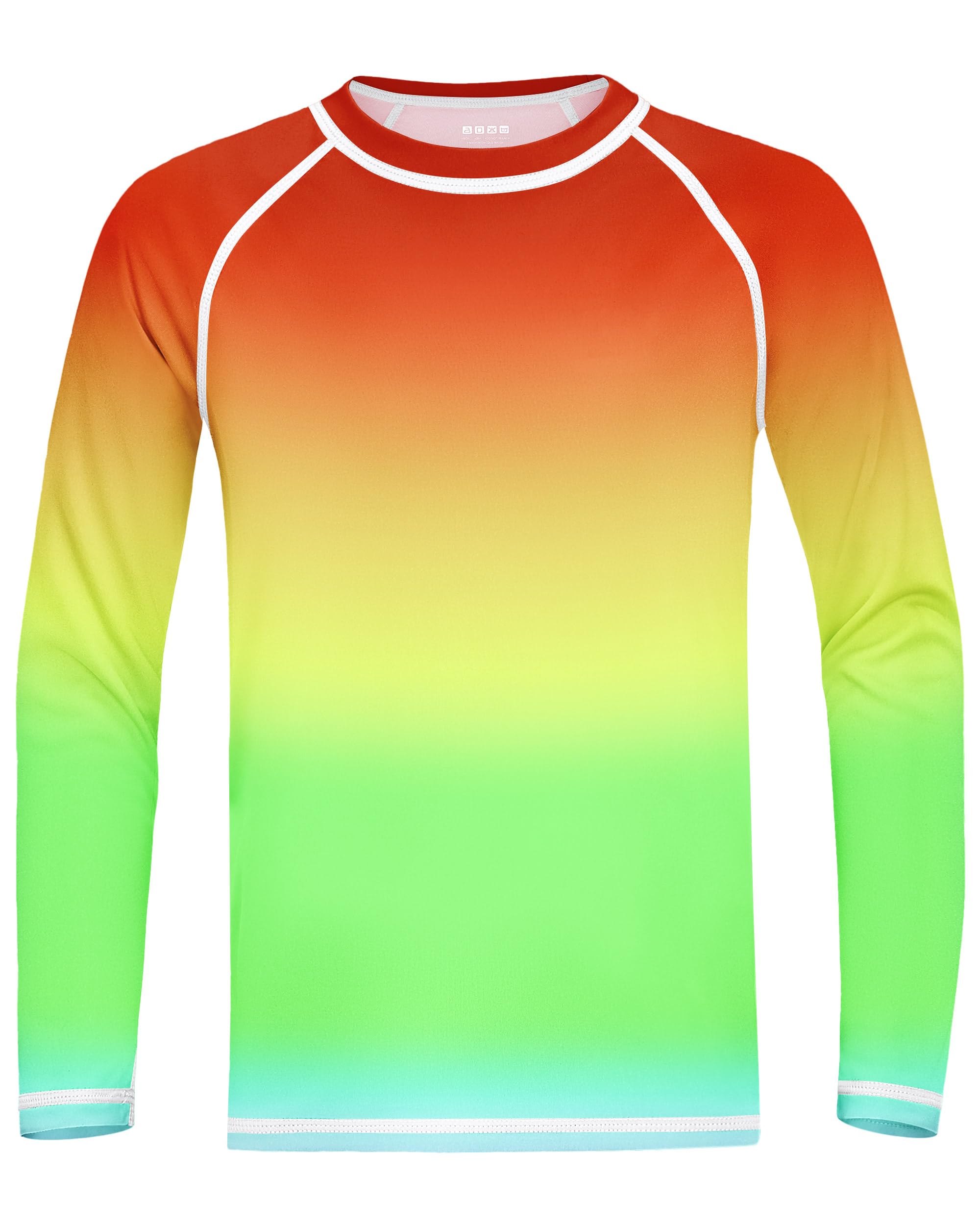 WISMBOX Kinder Jungen UV Shirt, UPF 50+ Langarm Schwimmshirt Badeshirt, Schnelltrocknend Rashguard für Schwimmen Wassersport