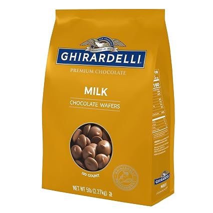Ghirardelli Chocolate Company Milk Chocolate Wafers, 5lb. Bag (Pack of