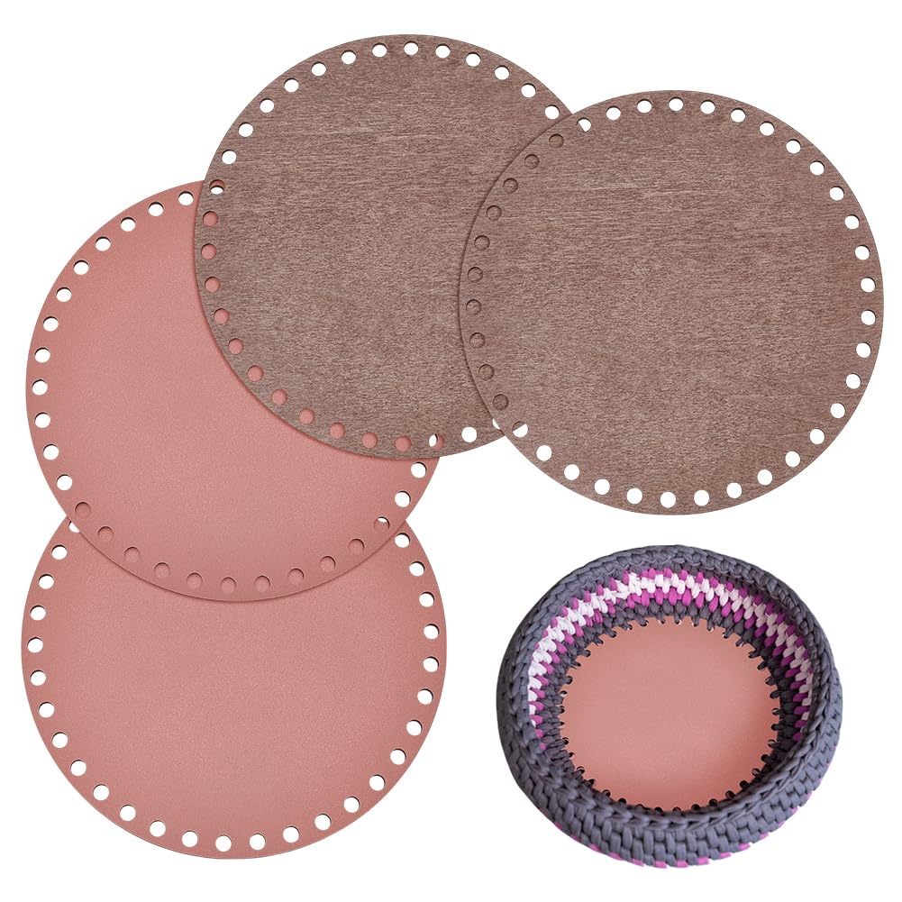 PandaHall 2 Pz Cestino Di Legno Fondo Ovale Cestino Uncinetto Fondo