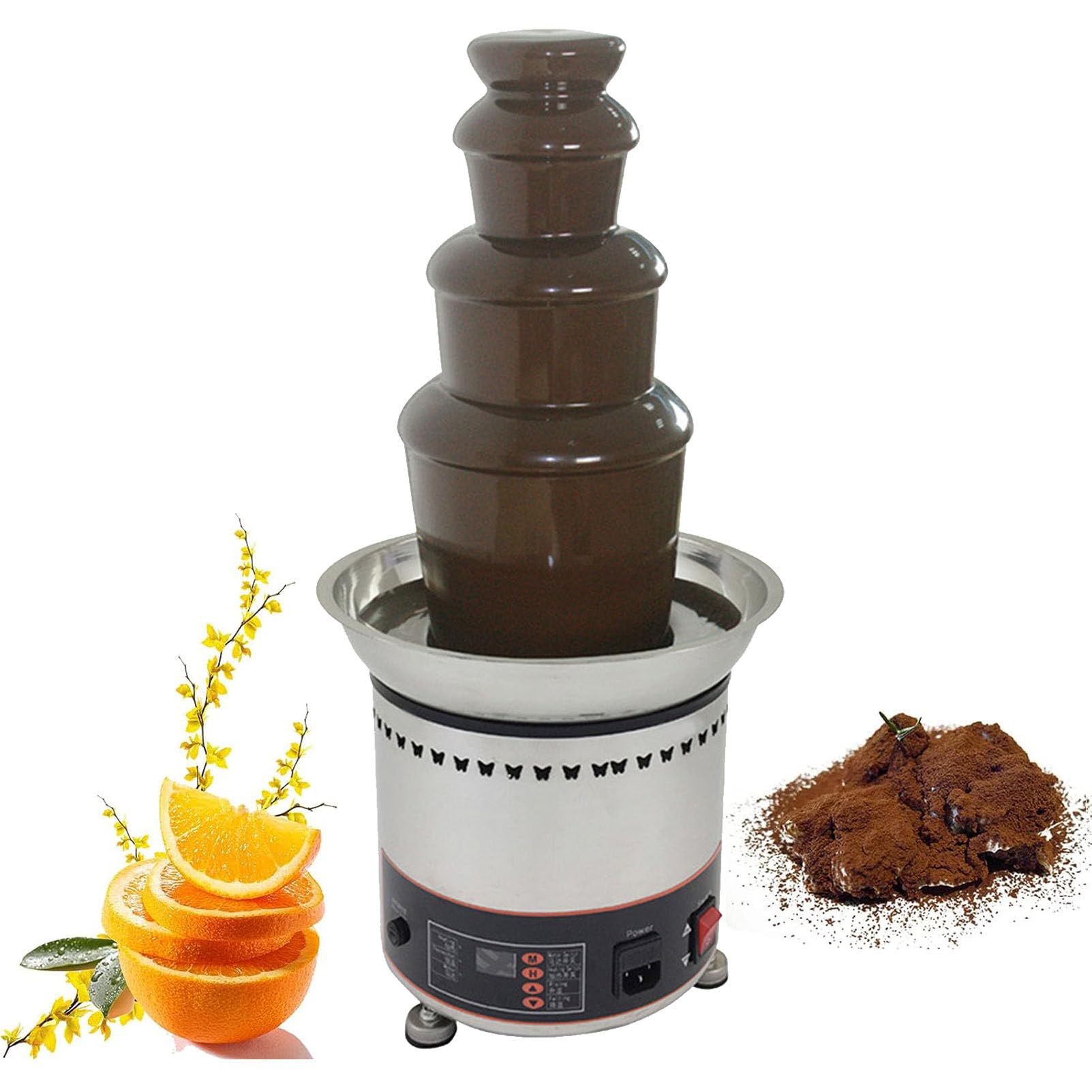 RJJWXSMGS 4/5/6/7 Tiers Commercial Chocolate Fountain,Electric Fondue Machine for Cheese, Chocolate,Perfect for Weddings/Parties (4tiers)