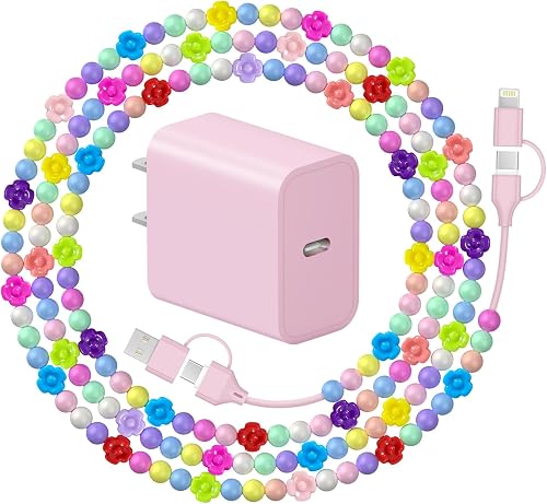 Beaded 4-in-1 Fast Charging Cable for iPhone