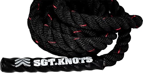 Miniatura 3 de SGT KNOTS Twisted Battle Ropes - Weighted Jump Rope for Men, Women - Heavy Jump Rope, Workout Rope for Total Body Workout, Core Strength, Muscle