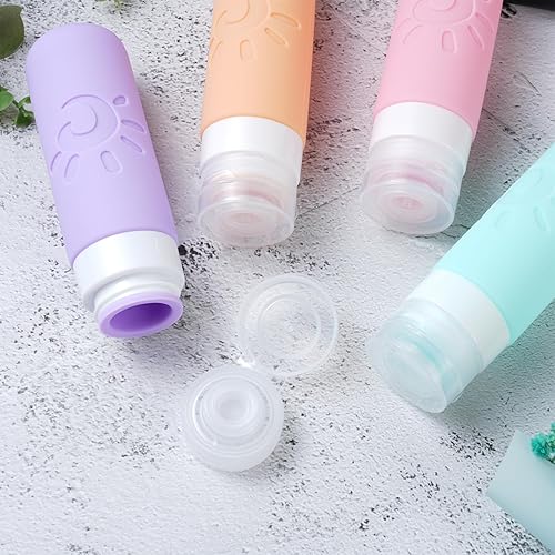 Miniatura 9 de Botellas de viaje para artículos de tocador, recipientes de viaje aprobados por la TSA de 3 onzas, a prueba de fugas, accesorios de viaje líquidos