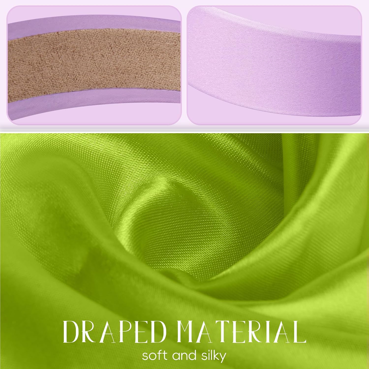 PPER-Jie Green Scarf Costume and Purple Headband for Halloween