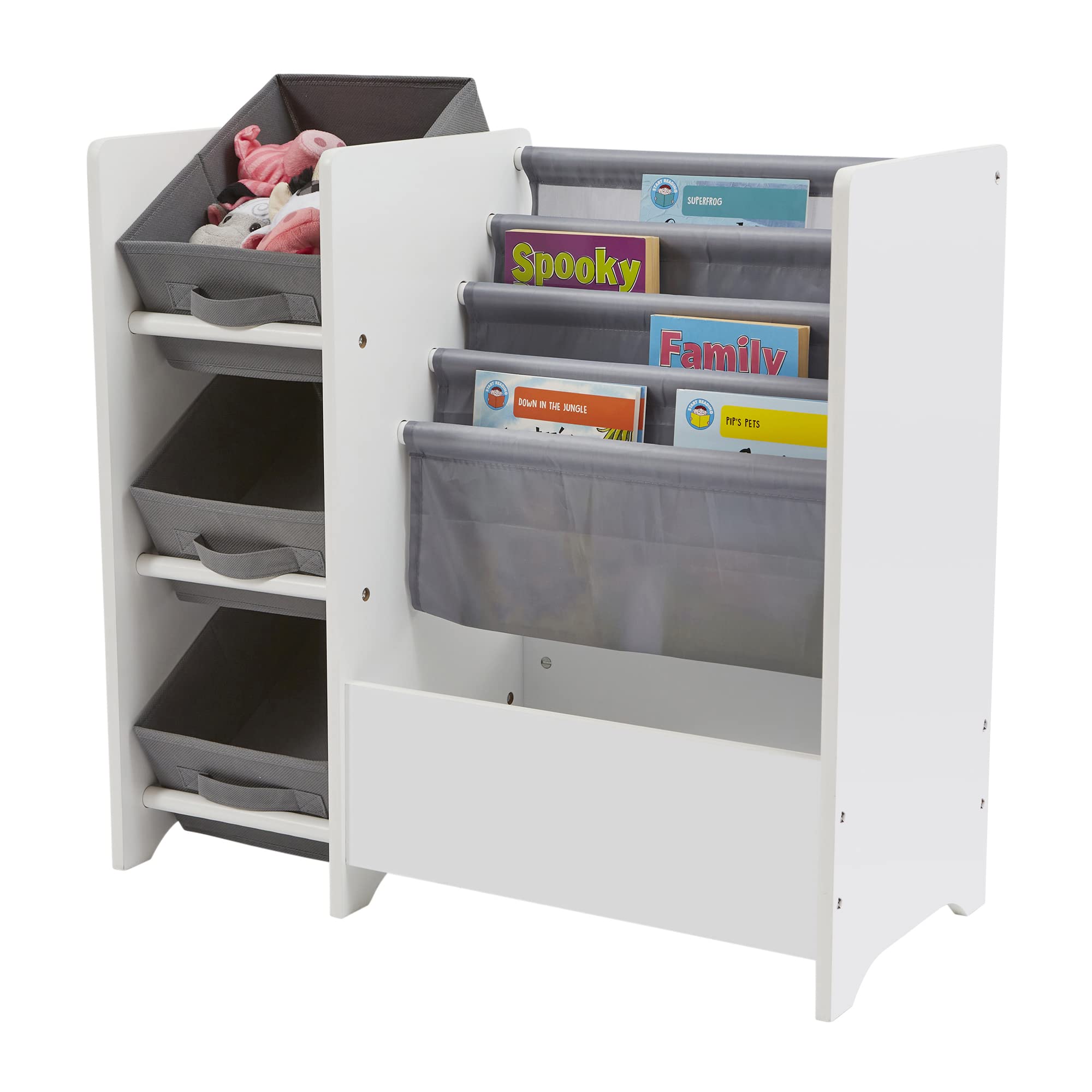 Liberty House Toys Kids Book Display with Storage - White - Wood
