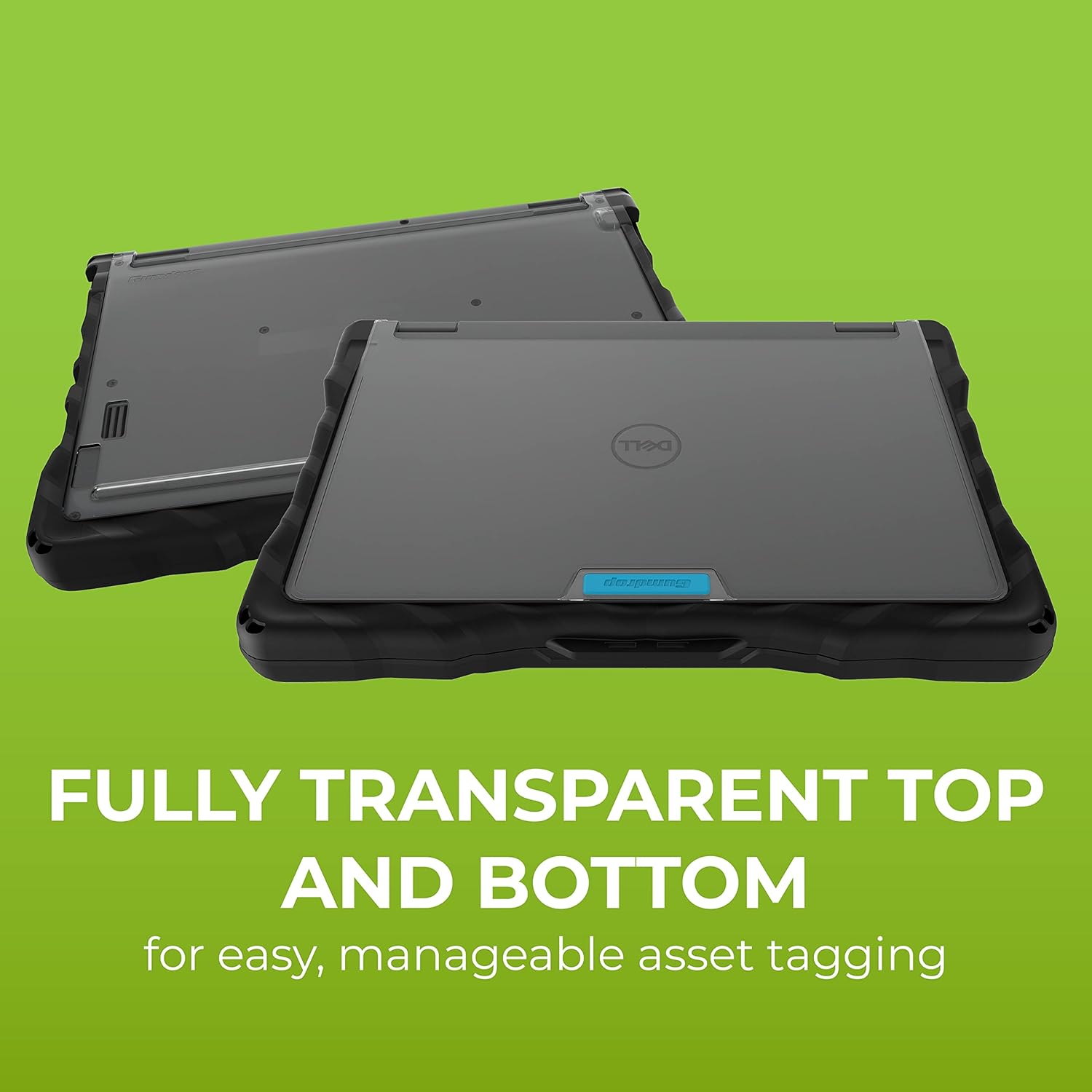 Gumdrop DropTech Custom Case Dell Latitude 3140 (2-in-1) - Drop Tested Protection, Rubberized Thread on Sides, Seamless Asset Tagging, Snap in Installation for School or Work - Black