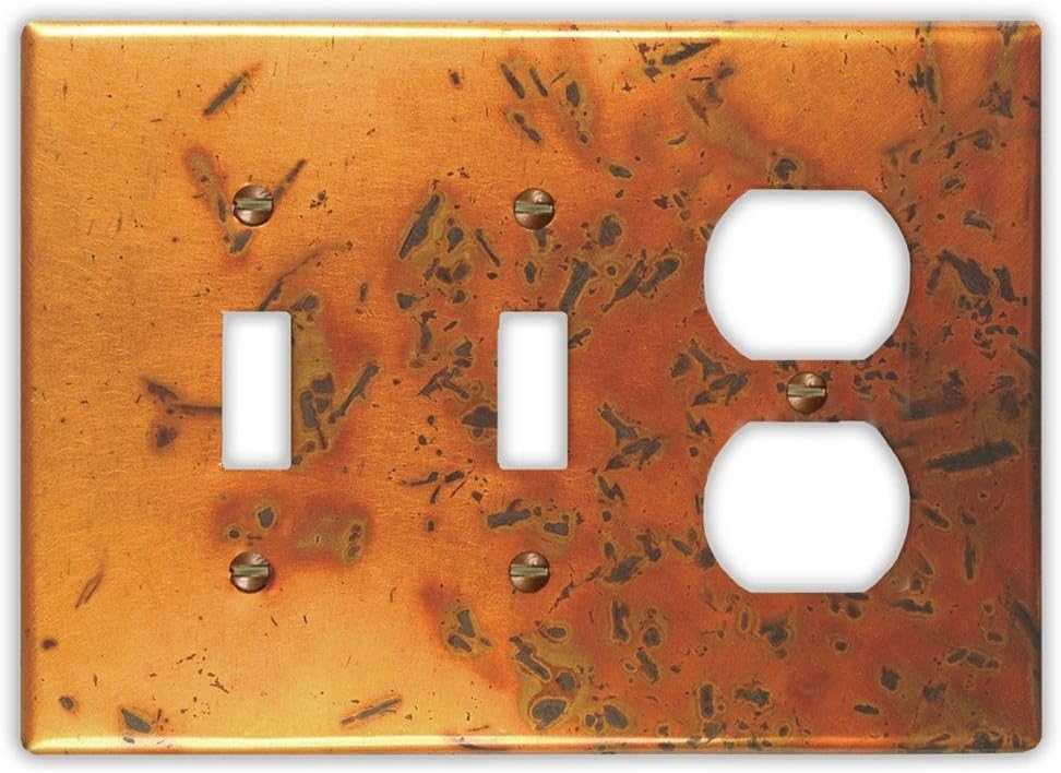 Bamboo Golden Copper 2 Toggle / 1 Duplex Wallplate