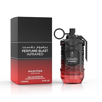 MILESTONE PERFUMES BLAST INFRARED Eau De Parfum 100ML for Men | Bold, Spicy & Woody Fragrance | Long-Lasting Masculine Scent | Gift for Men | Intense & Confident Signature EDP