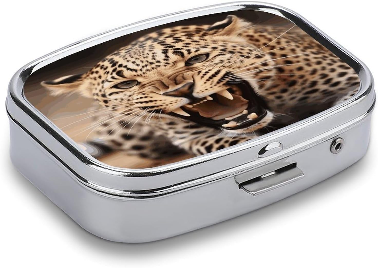 Leopard Roars Cool Animal Travel Pill Organizer Pill Case image 3