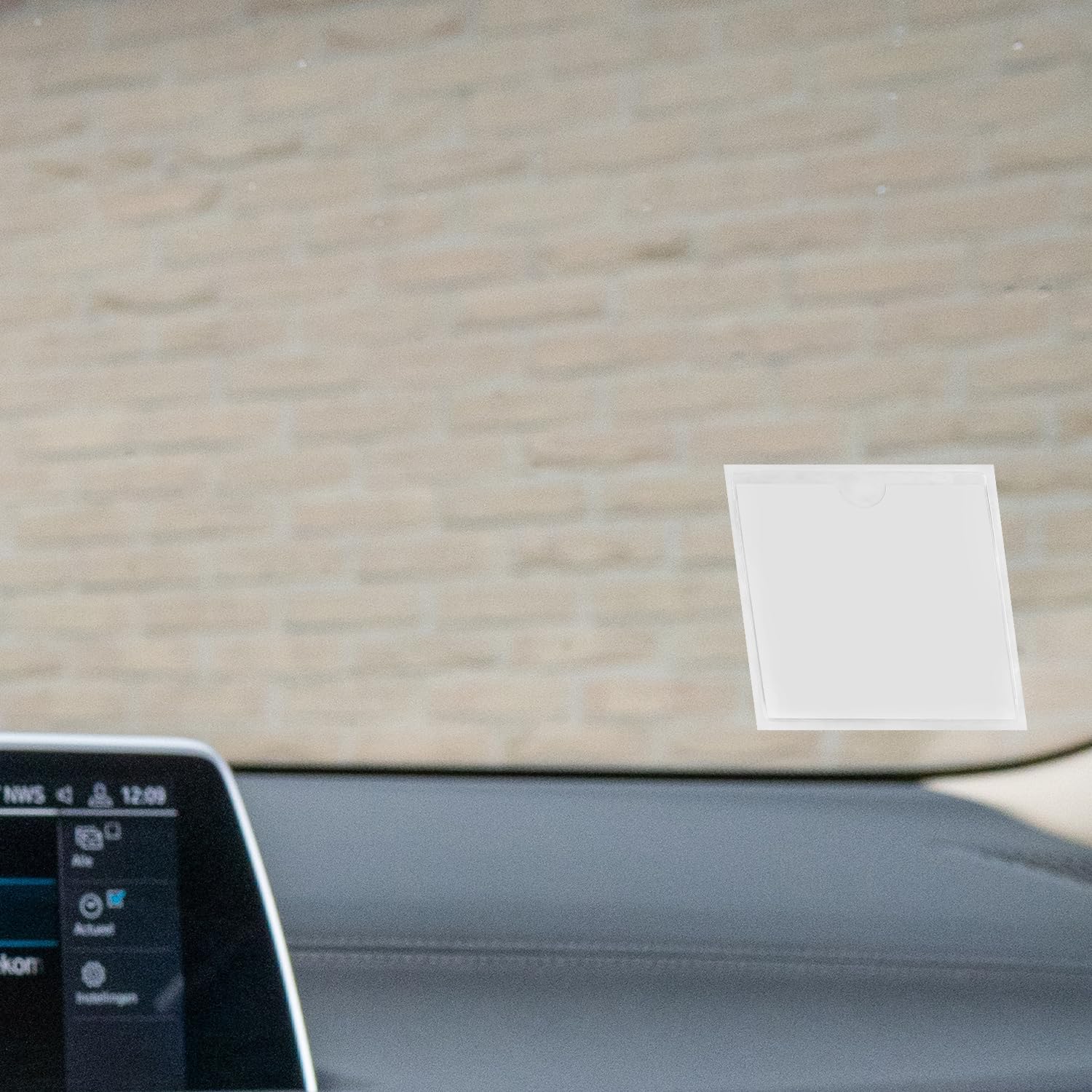 Tabanzhe 2 soportes para permisos de coche para parabrisas, transparente autoadhesivo, funda protectora trasera adhesiva, para billetes, tarjetas de discapacitados, notas, insignias