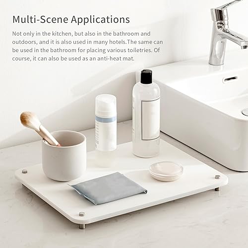 Miniatura 7 de Tapete de piedra de secado rápido para encimera de cocina, alfombrillas de secado de platos de piedra súper absorbentes, almohadillas de secado de