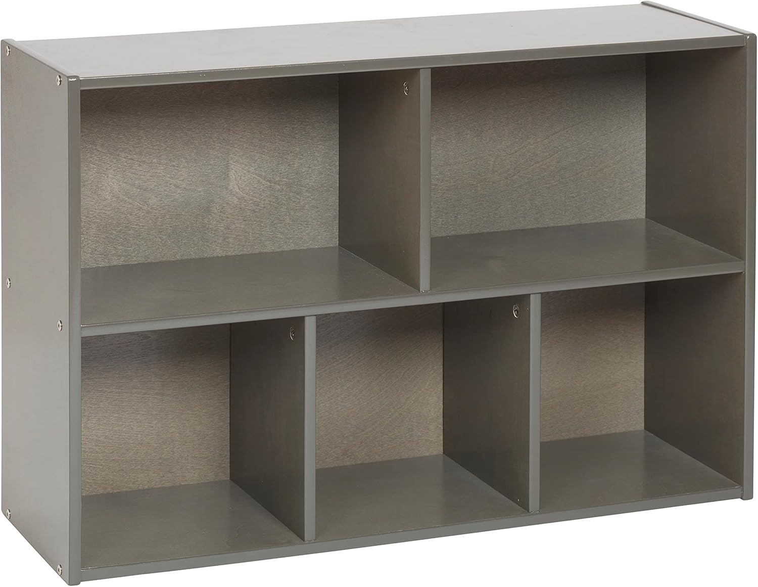 ECR4Kids Streamline 5-Compartment Storage Cabinet, 24in, Classroom Furniture, Grey Wash