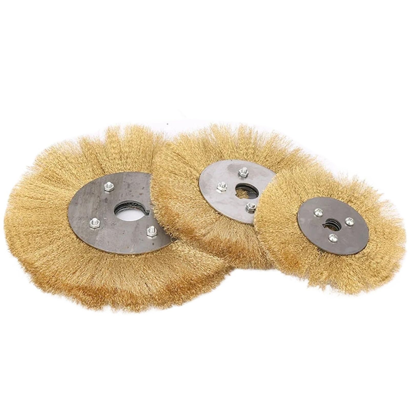 Spazzola circolare in filo d'acciaio piatto da 100-250 mm | Accessorio for smerigliatrice da banco for la sverniciatura, sbavatura e lucidatura delle superfici dei metalli(250x25mm)