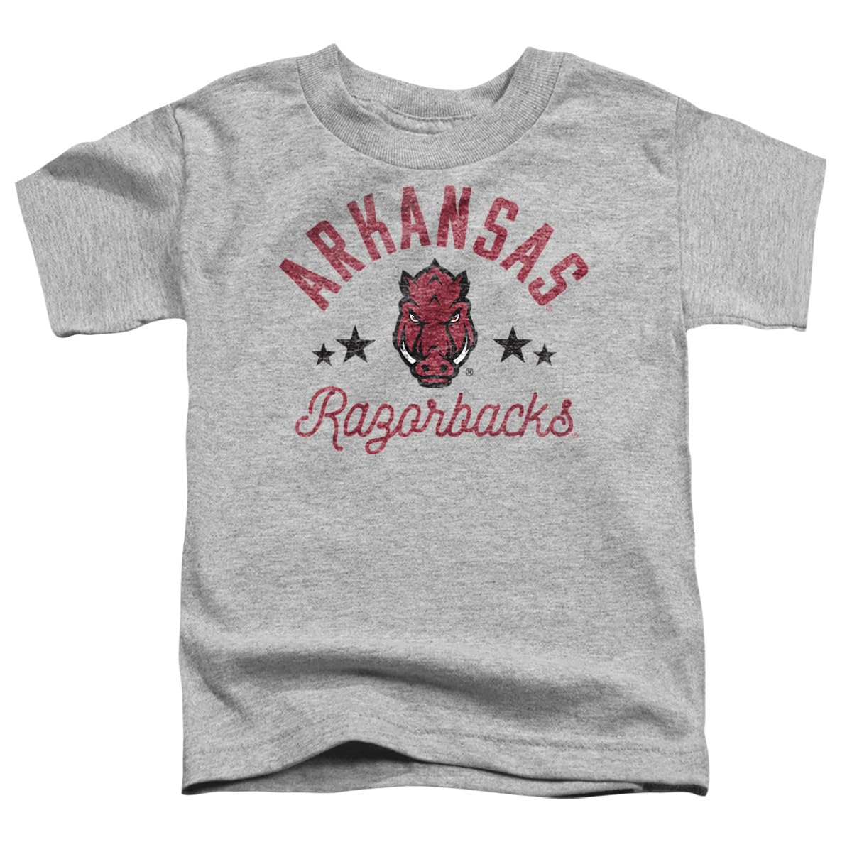 LOGOVISION University of Arkansas Razorbacks Kids T Shirt (4) for Toddler Boys and Girls, Athletic Heather