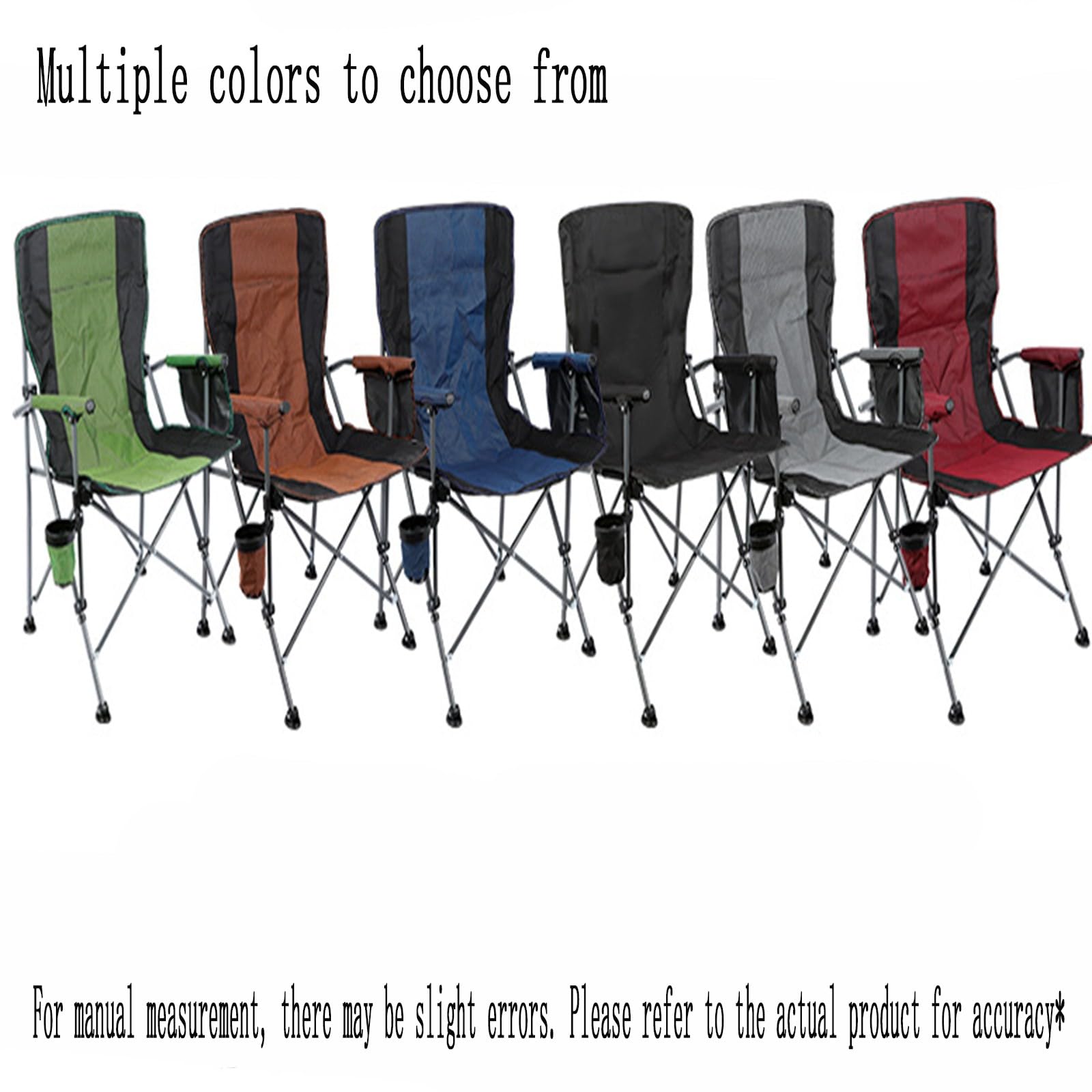 Chaise de Camping Pliable Surdimensionnée Portable avec Porte Gobelets et Accoudoirs Cadre Stable pour Extérieur Intérieur Camping Pêche Couleur Noir Gris E