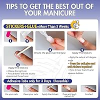 Vista 6 de Uñas postizas a presión con punta francesa negra, uñas cortas de almendra, uñas con pegamento para mujer, uñas acrílicas francesas de gel, uñas