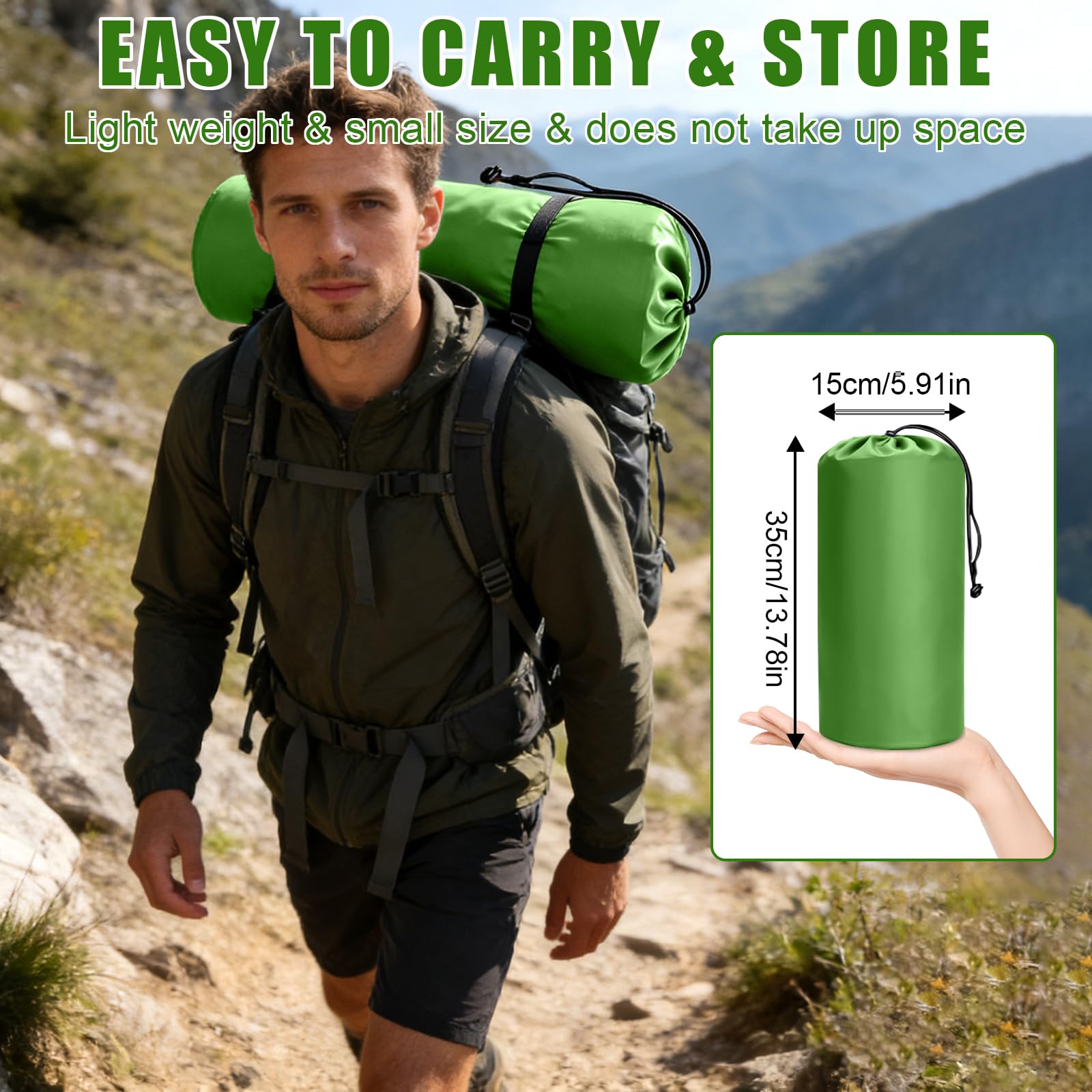 Materassino da Campeggio Doppio Gonfiabile, Materassino Gonfiabile Impermeabile con Pompa a Pedale e Cuscino, Ultra Leggero e Portatile, Adatto per Campeggio, Lescursionismo, Viaggi e Outdoor