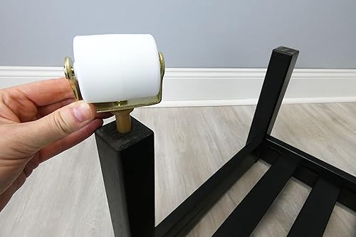 Miniatura 9 de Shepherd Hardware 9535 Rodillos de cama blancos de 2-18 pulgadas con vástago y zócalo, paquete de 2