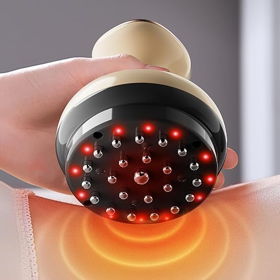 Cellulite Massage Device - Electric Scraping Massager - 9-Level Adjustable Heated Electric Intelligent Muscle Care Tool for Full Body Belly Abdomen Buttocks Thighs Neck
