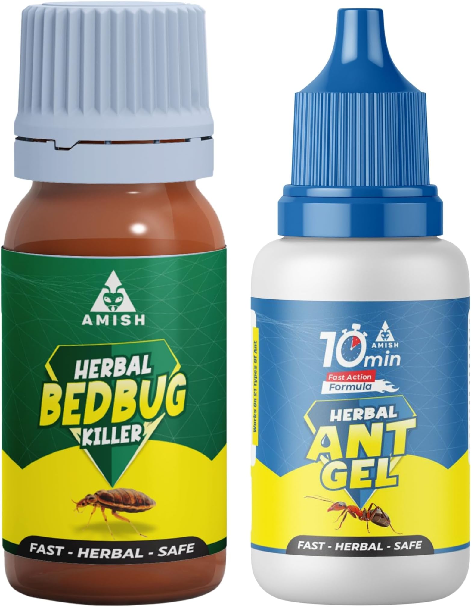Amish Combo Pack 20g & Amish-B Bed Bug Liquid 30g For Home Kitchen |10Minutes...