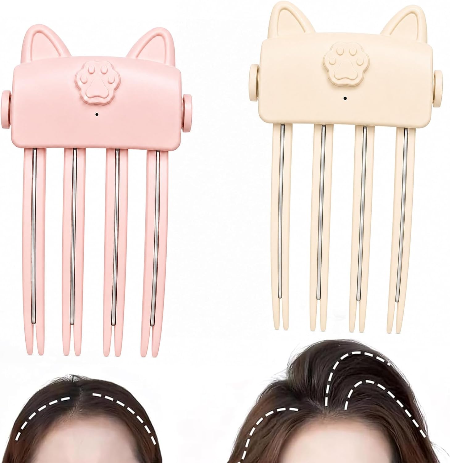 Wireless Heated Root Volumizer Clip for Fine Hair, 2 Heat Settings (2*Mix)