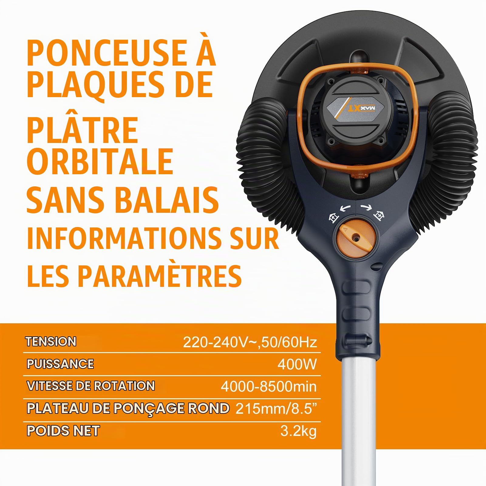 MAXXT Ponceuse à Sec Sans Balais