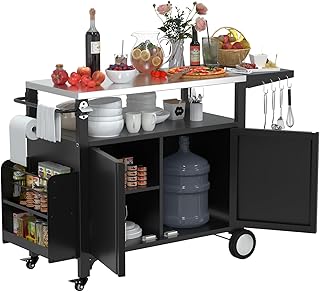 12 Backyard Pool Bar Ideas for Fun Relaxed Outdoor Entertaining 63 Outdoor Grill Cart with Wheels, Outdoor Kitchen Bar Cart Mobile BBQ with...