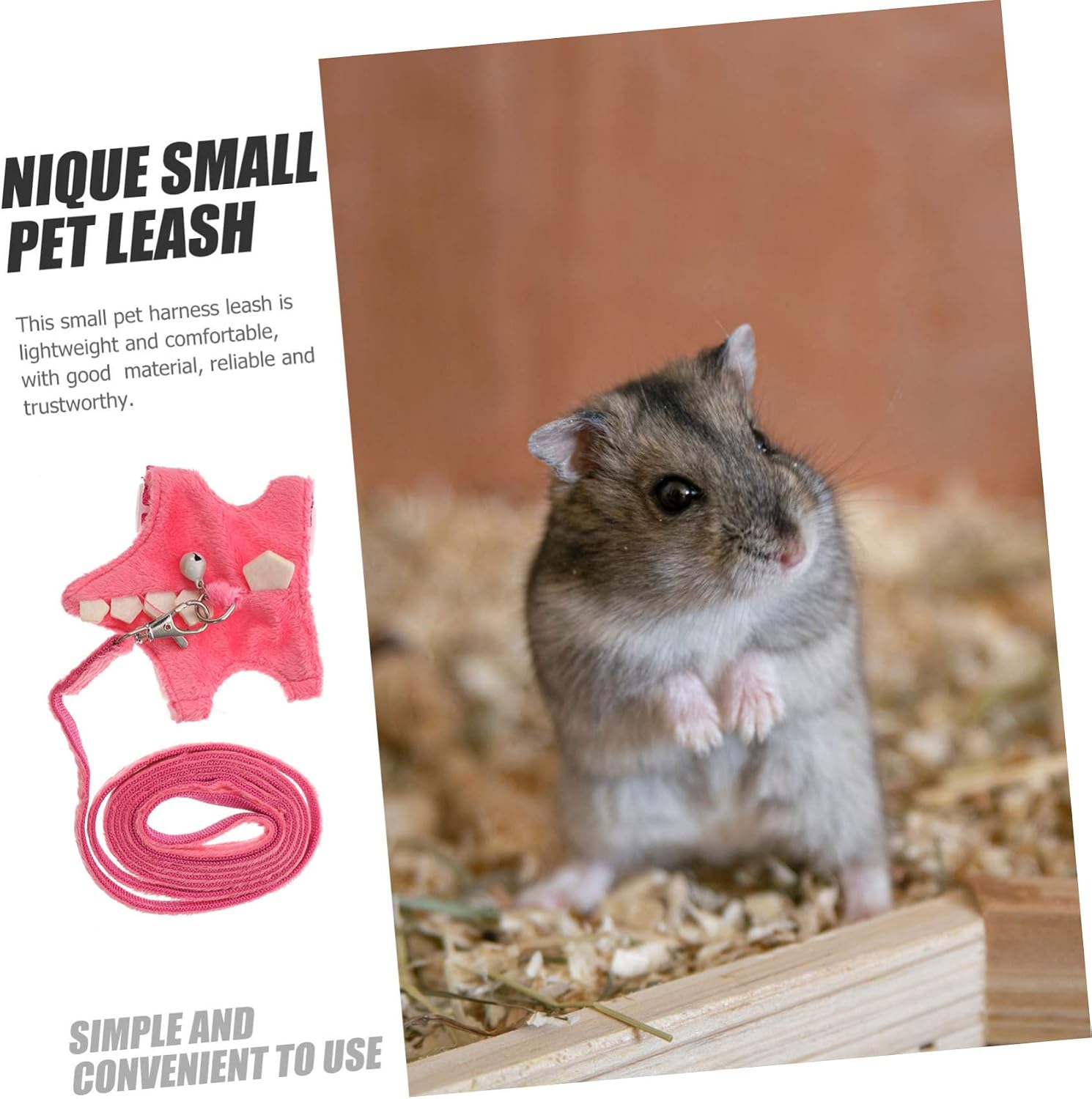 Garneck Pet Vest Leash for Animals No Pull Ferret Harness Kit Sturdy Materials