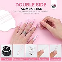 Vista 5 de SAVILAND Kit de herramientas de uñas a presión de 20 piezas: kit de preparación de uñas con pegamento de uñas, pestañas adhesivas, mini lima