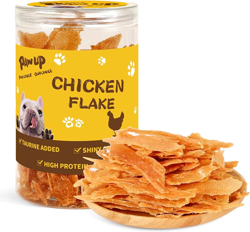 Petisco de Carne Seca de Frango em Lascas Crocantes para Cães PAWUP com 1% de Taurina, 170 g