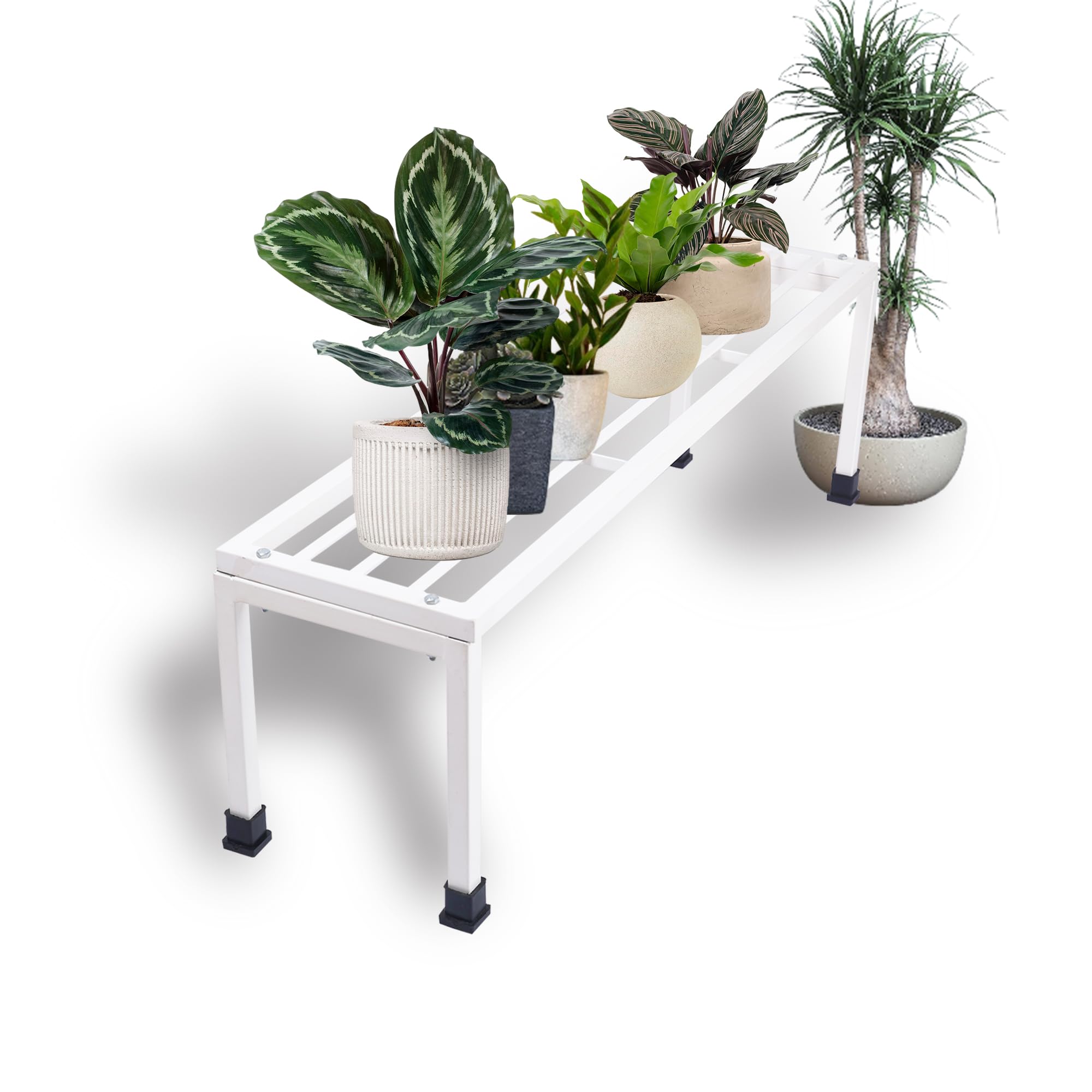 Conex Solution Indoor/Outdoor Metal Plant Stand � Elegant Rectangular Flower Pot Holder for Home, Garden, Balcony, Living Room, and Bedroom D�cor � Stylish Design with Durable Metal Construction, Perfect for Heavy Plants(white) (B0CNHDM1J7) Amazon Price History, Amazon Price Tracker