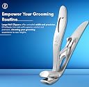Beauté Secrets Large Nail Clippers 4 times wider jaw opening Nail Cutter, 9mm wide with a 7-shape angled head for precision trimming gallery image