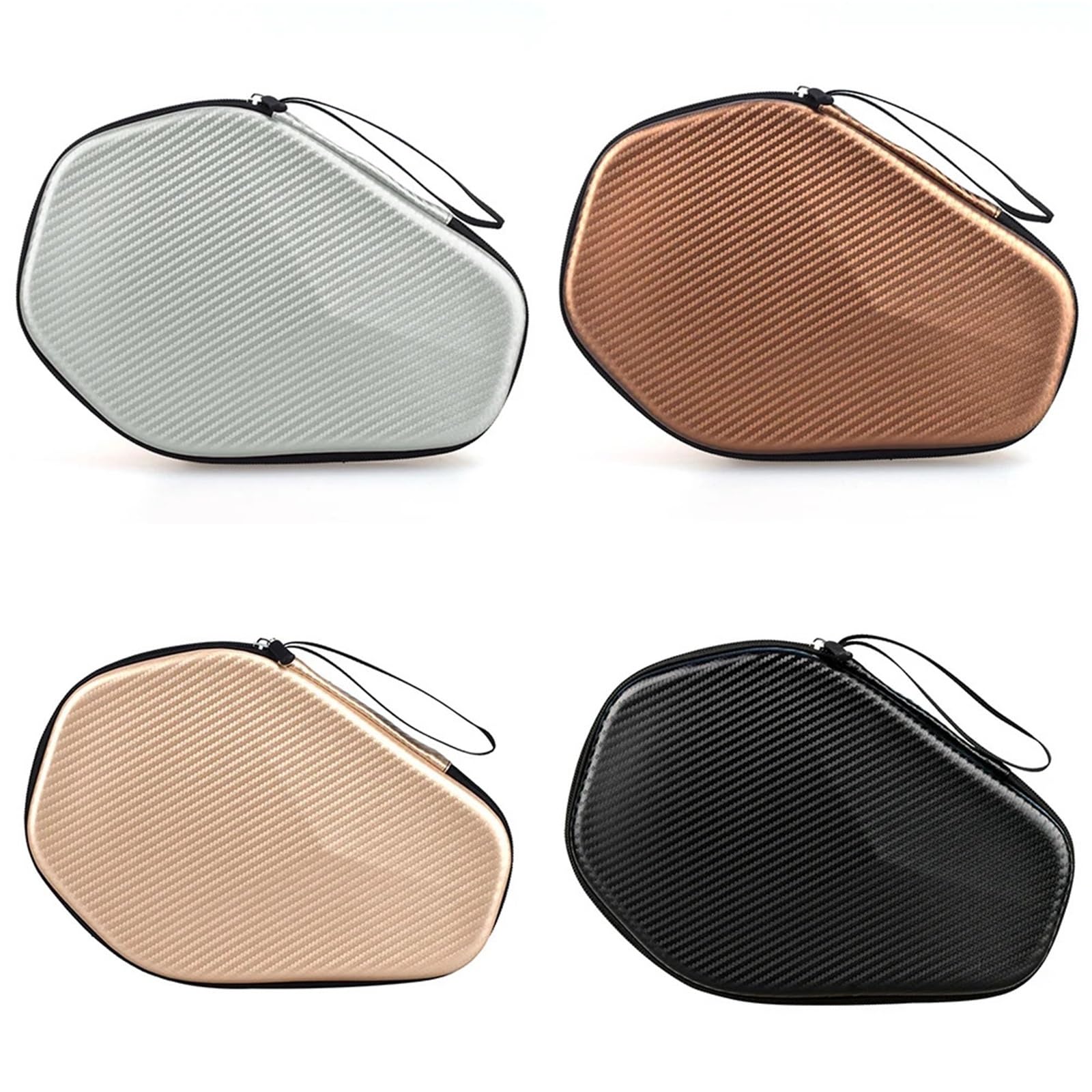 Tischtennisschlägertasche Pingpong Paddel Schläger Tasche Tischtennis Schläger Tasche Pingpong Paddel Lagerung Tasche Wasserdichte Tragbare Tischtennis Ausrüstung Doppelter Tischtennissack(Black)
