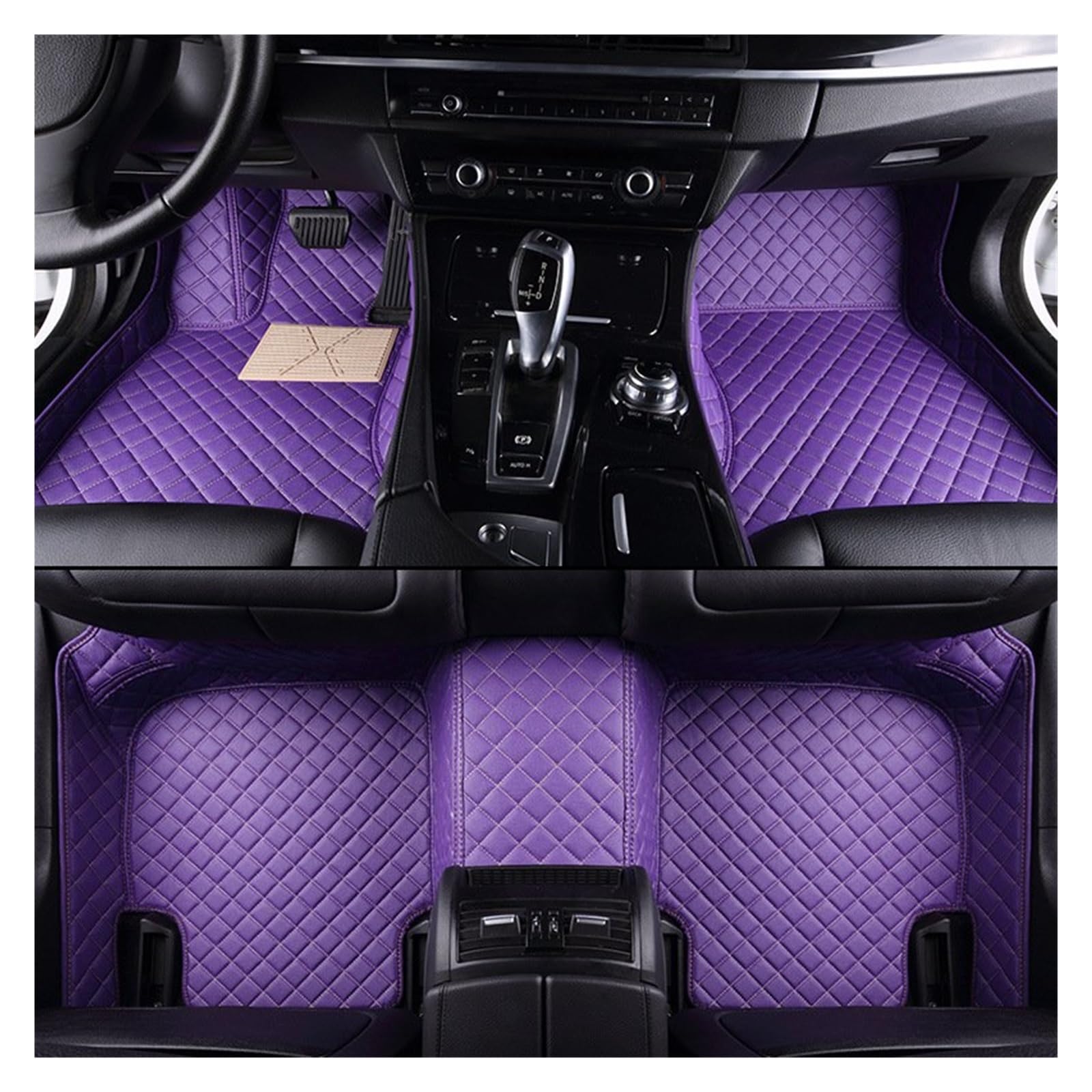 Tapis de sol voiture en cuir violet pour VW Golf 5 idéal pour trajets quotidiens