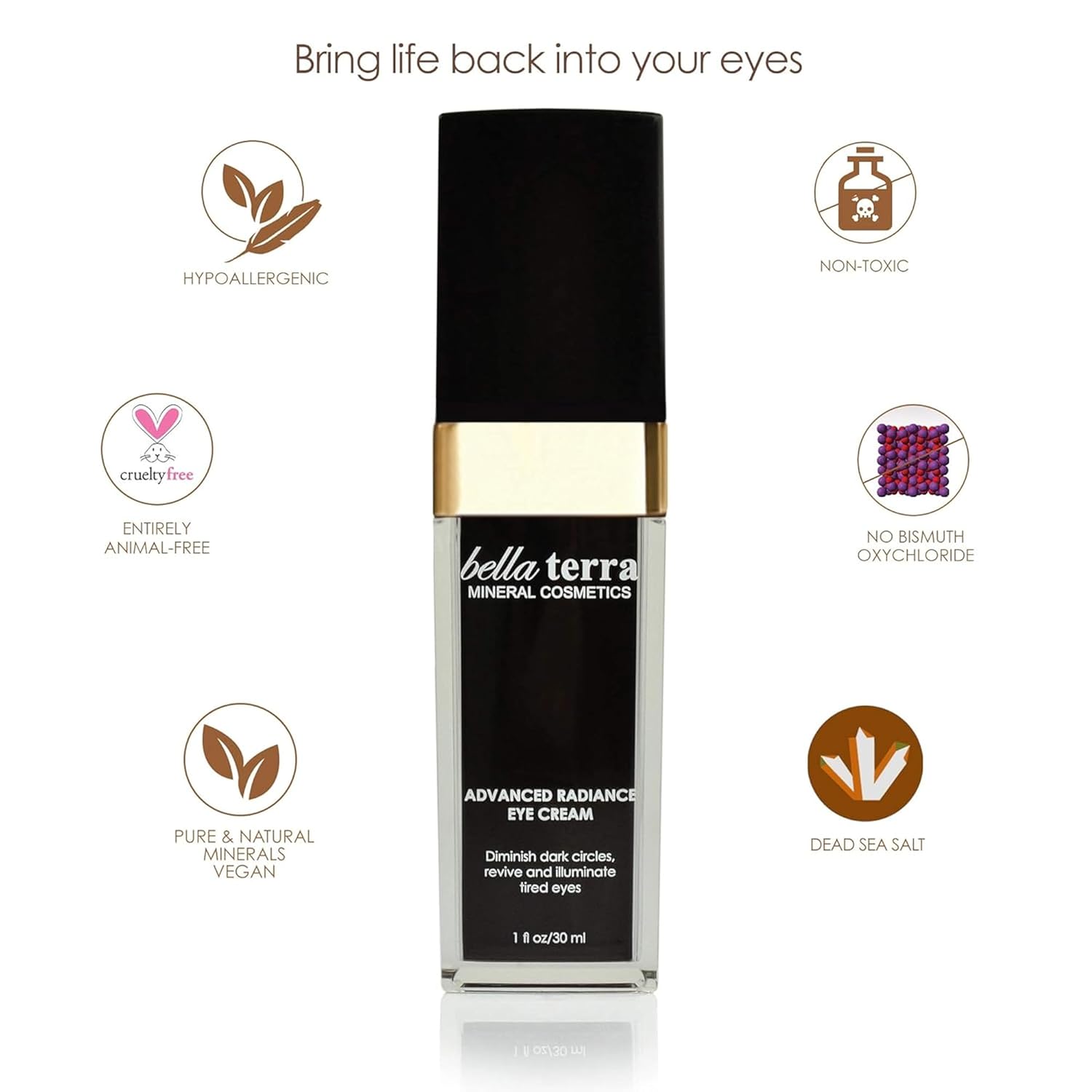 Bellarerra Cosmetics Eya Cream – Instant Face Lift Cream for a Youthful, Refreshed Look, Compact for Travel or Makeup Bag, Firming Under-Eye & Face Moisturizer, Hydrating Brightening Skincare, 30ml - Image 6