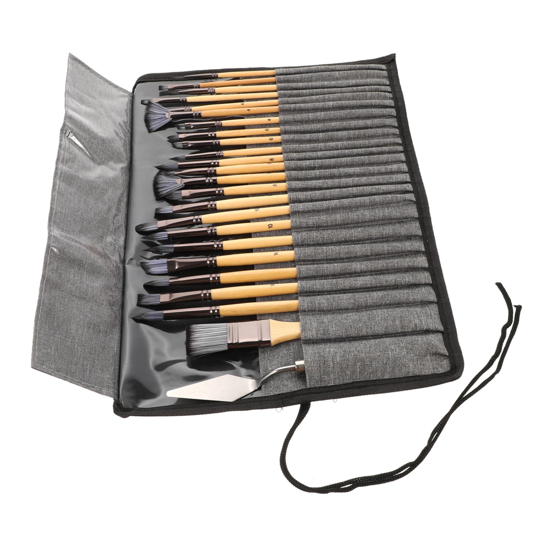 PLAFOPE Set de Pinceaux D’Artiste et Bois en Nylon Lot de 24 Polyvalents pour Détail et Création Artistique pour Aquarelle, Peinture Acrylique et Huile