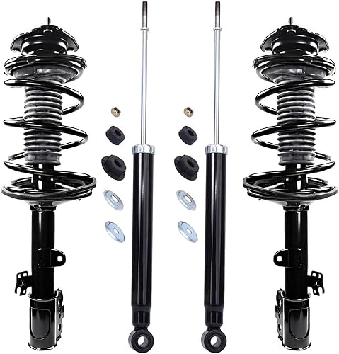 Miniatura 53 de Detroit Axle - Kit de amortiguadores de 4 puntales para Ford Escape 14-19, 2 puntales delanteros con resorte helicoidal 2 amortiguadores traseros