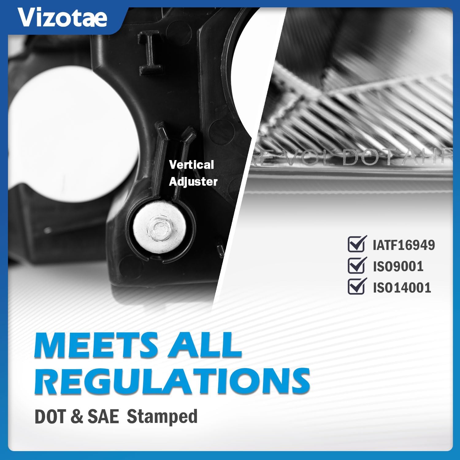 Headlights Assembly for 2005 2006 Honda CR-V 4-Door Sport Halogen Headlamp Replacement, High/Low Beam W/Bulbs, Driver & Passenger Side