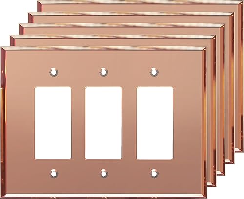 Vista 40 de LIDER LWP-31O-ABK, placa de pared decorativa de acrílico reflectante, placa de interruptor de luz espejada, cubierta de salida de plexiglás, vidrio