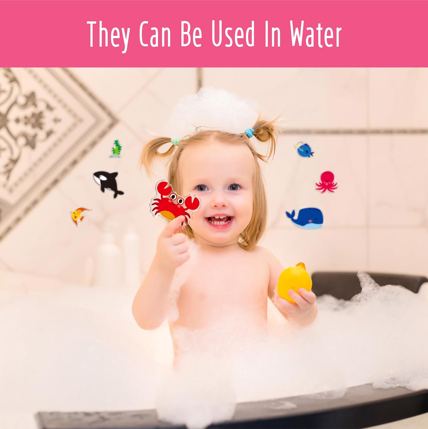 42PCS Marine Animal Jelly Stickers, Thick Window Door Clings Removable Reusable Gel Clings Decals for Kids Toddlers Adults Home Classroom Nursery Animal Party Supplies Decorations (Not Edible)