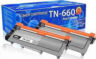 خرطوشة حبر بديلة عالية الانتاجية متوافقة مع طابعة براذر TN660 TN-660 TN630 TN-630 HL-L2300D DCP-L2540DW MFC-L2700DW MFC-L2740DW HL-L2380DW HL-L2320D HL-L2340DW HL-L2360DW من ليدز (اسود، عبوتين)